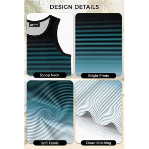 Débardeur sans manches pour homme, col rond, 100% coton, tricoté, séchage rapide, style décontracté, style streetwear - Product Image 6