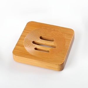 Bambou naturel rond en bois porte-savon - Product Image 6