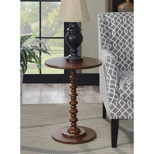 Wooden <b>Round</b> Bed <b>Side</b> <b>Table</b> End <b>Table</b>, <b>Side</b> <b>Table</b>, Night Stand Beach <b>Table</b> for Living Room Bedroom (Brown) - Product Image 3