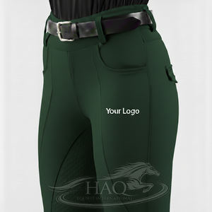 Leggings d'équitation légers d'été respirants à séchage rapide avec grip en silicone - Product Image 1