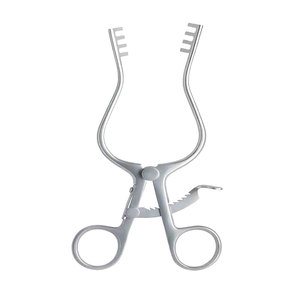 Écarteur Alm professionnel 4 pouces (10 cm) auto-rétentionnel 4x4 à dents émoussées en acier inoxydable, instrument chirurgical - Product Image 4