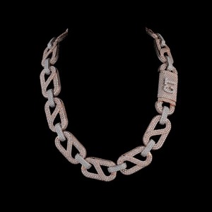 Collar de Cadena con Diamantes Moissanite de Alta Calidad para Mujer, con Piedras y Diseño Moderno y Minimalista, Disponible para la Venta - Product Image 6