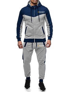 Chándal Deportivo Informal para Hombre, Marca Husky, con Capucha, Bloques de Color, Forro Polar, Cierre con Cordón, Bolsillos Laterales, para Invierno, 100% - Product Image 1
