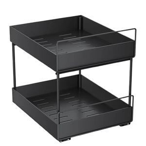 4 Tiers Glass Stainless <b>Steel</b> Metal Silver Storage Shelves & Units Spice <b>Rack</b> for Kitchen Bathroom At Awesome Price - Product Image 3