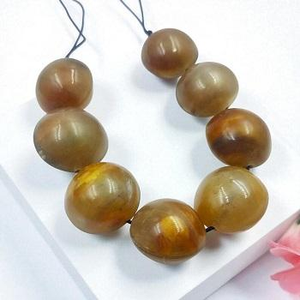 สร้อยคอเขาควายธรรมชาติขายดีเครื่องประดับลูกปัดทรงกลมขนาดใหญ่ทำด้วยมือจากอินเดีย - Product Image 4