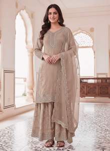 ชุดชาราร่า ชุดชาลวาร์ คามีซ สไตล์อินเดีย ปัญจาบ ปากีสถาน ปักลายสวยงาม เหมาะสำหรับงานแต่งงานและงานเฉลิมฉลองสำหรับผู้หญิง - Product Image 3