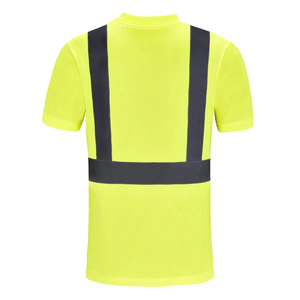 เสื้อยืดสะท้อนแสง Hi Vis สำหรับผู้ชาย เสื้อทำงานเพื่อความปลอดภัยที่มองเห็นได้ชัดเจน เสื้อยืดน้ำหนักเบาสำหรับงานก่อสร้างและงานถนน - Product Image 2