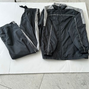 Ensemble de survêtement pour garçons REXFIT SPORTS, manches longues, fermeture éclair, style sportif, couleur unie, polyester, vêtements d'automne, coupe régulière avec poches latérales - Product Image 1