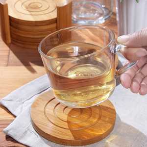 Posavasos de madera con forma de flor, estilo tradicional chino, artesanía ecológica - Product Image 5