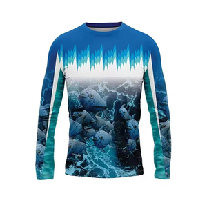Camiseta de Pesca de Manga Larga para Hombre, Logotipo Personalizado, Impresión por Sublimación, Spandex/Poliéster, UPF 50+, Secado Rápido, Transpirable - Product Image 4