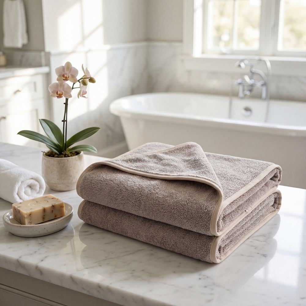 สีเบจ + ขอบสีน้ำตาลครีม