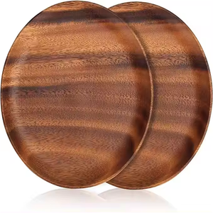 Premium Modern Engraved Wooden Serving <b>Plate</b> Eco-Friendly <b>Disposable</b> Business Gift Dinner <b>Plate</b> Kitchen Dining Tableware - Product Image 6