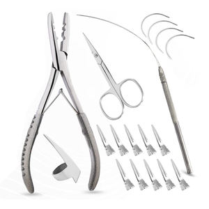 Kit de pinces professionnelles pour extensions de cheveux, pour l'installation et le retrait des extensions à micro-anneaux, fournitures pour salon de beauté - Product Image 2