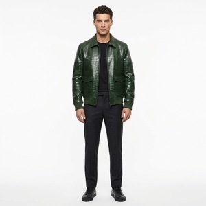 Chaquetas Personalizadas para Hombre, de Invierno, de Piel de Oveja Genuina, Delgadas, con Cierre Completo, Transpirables, Impermeables, Resistentes al Viento, Estilo Vintage, Ecológicas - Product Image 1