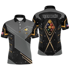 Camiseta de Billar para Hombre, Manga Corta, Sólida, de Secado Rápido, Poliéster/Algodón, Tejido de Punto, Diseño Deportivo Informal, Logotipo Personalizado en la Parte Delantera, OEM - Product Image 6