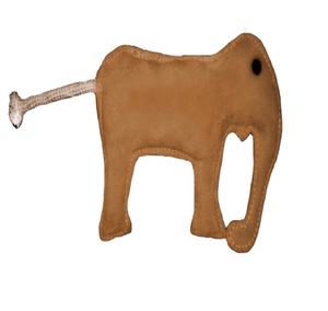 Juguete de perro duradero de diseño personalizado, de cuero suave en forma de elefante con cuerda, juguete del fabricante para mascotas - Product Image 1