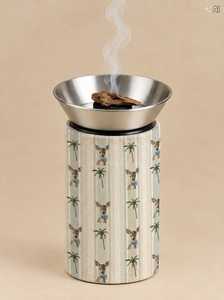 Quemador de Incienso de Madera Estilo Artesanal con Recipiente de Metal para Aromatizar el Hogar - Product Image 3