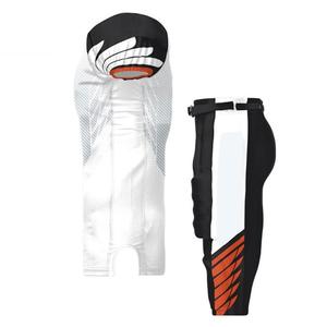 Ensemble de maillots de football américain personnalisés, personnalisable sur le devant, blanc, noir, orange, col en V, sans manches, maille respirante, numéro 23, unisexe - Product Image 2