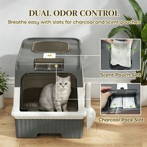 Lettiera per Gatti in Plastica da 18,9 Pollici, Forma Quadrata per la Pulizia della Lettiera nei Hotel - Product Image 6