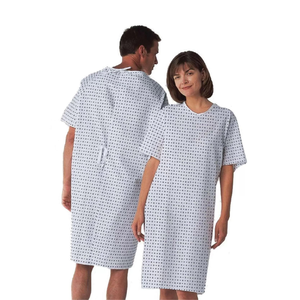 Bata de paciente de ALTA CALIDAD ropa desechable de manga corta de hospital para hombres y mujeres de Saomai FMF VN-Servicio OEM/ODM - Product Image 4