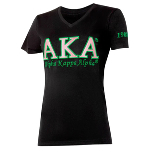 T-shirt en coton brodé pour femme avec motif grec de qualité supérieure et détail de manche 1908 – Vêtement décontracté et tendance - Product Image 1