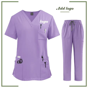 New Style Stylish Dental Medical Uniform Women <b>Scrub</b> <b>Set</b> Women's Surgery Medical Wholesale <b>Scrubs</b> Uniforms <b>Set</b> - Product Image 2