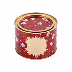 Round Tinplate Tea Can for Festival Gift, Chocolate and Candy <b>Packaging</b> - Product Image 1