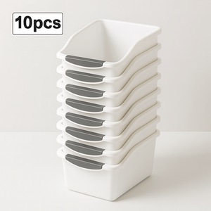 Set di 10 Contenitori in Plastica Multifunzionali per Prodotti per la Pulizia ed Essenziali Domestici, Pratici Cestini Portaoggetti - Product Image 3