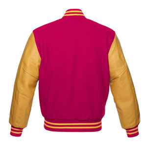 <b>Leather</b> Sleeve Baseball Varsity <b>Jacket</b> Baseball Letterman Varsity Bomber <b>Jacket</b> PU Baseball Varsity <b>Jacket</b> Men Casual - Product Image 1