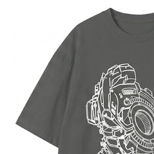 Camisetas de Hombre con Hombros Caídos, Estilo Oversize, de Algodón, Casuales, Urbanas, con Logotipo Personalizado, Ropa de Hombre - Product Image 6