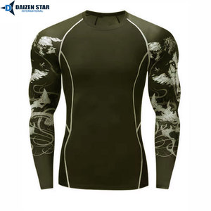 Men's Long Sleeve Rash Guard UPF 50+ Breathable Swim & <b>Surf</b> Compression Top Custom Full Sleeve Shirt - Product Image 2