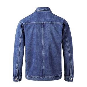 Chaqueta de Mezclilla Azul para Hombre, Estilo Casual, con Botones, Manga Larga, Ropa de Trabajo, con Logotipo Frontal, para Otoño - Product Image 4