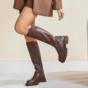 Bottes d'équitation classiques avec finition lisse et semelle antidérapante, bottes d'équitation professionnelles - Product Image 6