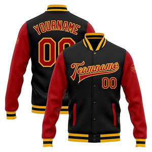 Chaqueta Varsity de Invierno con Mangas de Cuero Premium y Cuello Alto |   Chaqueta de Béisbol Letterman con Logotipo Personalizado en la Parte Delantera, OEM ODM - Product Image 2