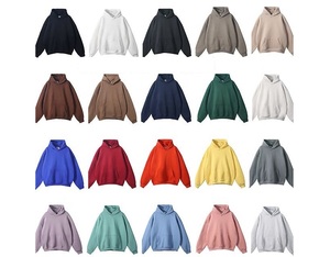 เสื้อฮู้ดดี้ผู้ชายผ้าฝ้าย 100% สีแดง ทรงโอเวอร์ไซส์ ผ้าฟลีซเนื้อนุ่ม สวมใส่สบาย สีพื้น มีกระเป๋า เหมาะสำหรับใส่ในฤดูใบไม้ร่วง - Product Image 6