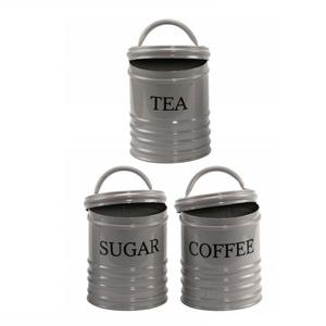 Juego de 3 recipientes para azúcar, té y café, con tapa, para la mesa de la cocina, juego de recipientes decorativos. - Product Image 5