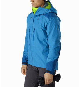 Chaqueta de Motocicleta con Capucha para Hombre Styliro, Impermeable, Deportiva, Negra y Amarilla con Bloques de Color, Bordado y Cierre Frontal con Cremallera - Product Image 6