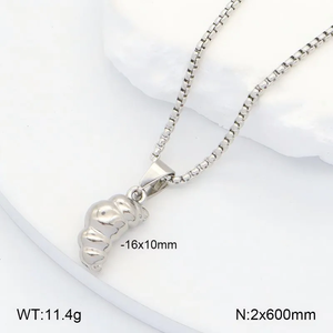 Pendentif de Noël classique en forme d'animal pour collier, en acier inoxydable 304 avec finition plaquée or 18 carats, avec chaîne maille forçat - Product Image 3