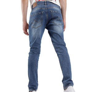 Pantalones Vaqueros Personalizados al por Mayor para Hombre, Estilo Casual Urbano, de Cintura Alta, Elásticos, para Otoño - Product Image 2
