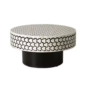 Top Selling Luxury <b>Pink</b> Crystal Ball Beaded Gold <b>Frame</b> Round Top Coffee Table For Modern Villa Living Room Corner Furniture - Product Image 4