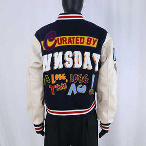 Chaquetas Varsity con Botones a Presión y Bordados, Estilo Universitario, Puños Acanalados, Chaqueta Varsity con Trabajo en Chenille, Chaqueta de Béisbol Letterman - Product Image 6