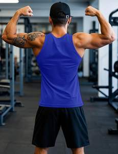 Camiseta sin mangas para hombre, vibrante, de tacto suave, con ventilación, tejido transpirable, ligera, caída fluida, sensación fresca, comodidad diaria, línea moderna, costuras duraderas - Product Image 2