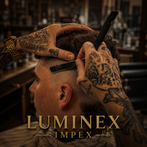Navaja de Afeitar Recta Vintage Luminex Impex con Mango de Concha de Abulón y Acero al Carbono, Lista para Usar en Barberías y Salones - Product Image 5
