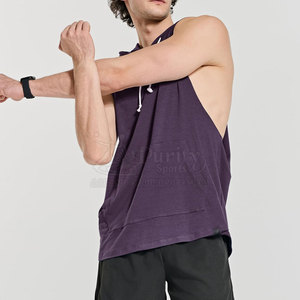 Vêtements de sport élégants, sweats à capuche sans manches en tissu léger, sweats à capuche sans manches coupe active - Product Image 4