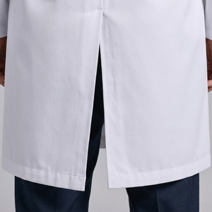 Bata de laboratorio médica para hombre, larga, de polialgodón, uniforme de hospital, corte regular - Product Image 6