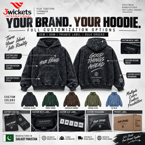 Sweat à capuche personnalisé délavé à l'acide 450 GSM, coton épais, coupe oversize, streetwear, marque privée, fabricant OEM - Product Image 3