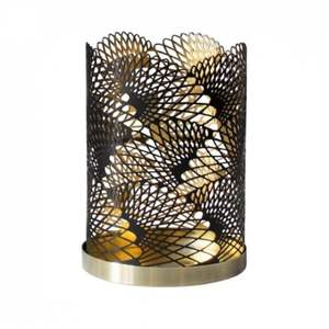 Porte-bougie vintage en cuivre perforé, motif géométrique arabe, pour centre de table événementiel, support pour bougies chauffe-plat - Product Image 6