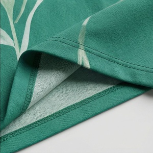 Conjunto de Top sin Mangas y Pantalones Cortos con Estampado de Hojas Verdes para Mujer, Estilo Casual Holgado, Transpirable, Tejido de Punto, 2 Piezas, para Primavera/Verano - Product Image 6