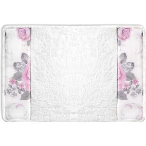 Tappetino da Bagno di Lusso Larrisa con Design Floreale, Antiscivolo, Lavabile e Elegante per l'Arredo del Bagno - Product Image 1