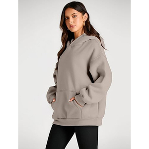 Sudadera con Capucha Personalizada ODM Gris con Logotipo Frontal, para Hombre y Mujer, de Algodón Premium, Felpa, Ecológica, Casual, Cortavientos, de Otoño - Product Image 6